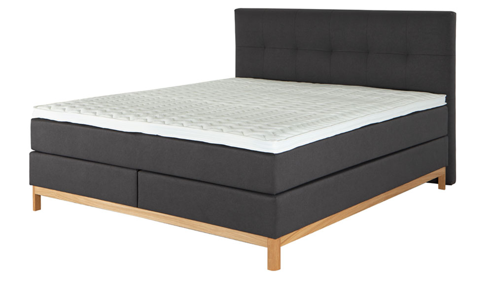 Boxspringbett  SCANDIA mit Eichenfuss